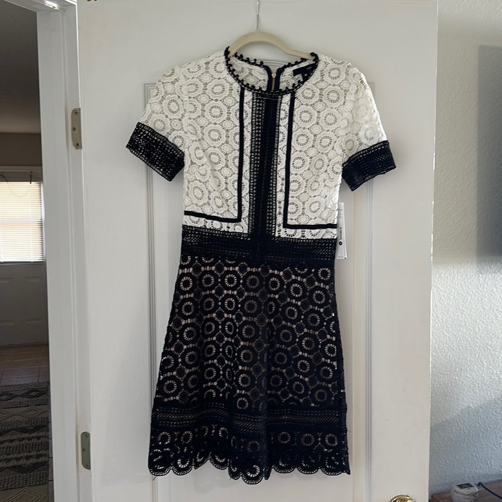 Black and White Lace Dress